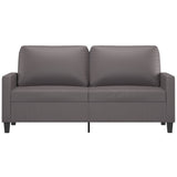 NNEVL 2-Seater Sofa Grey 140 cm Faux Leather