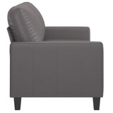 NNEVL 2-Seater Sofa Grey 140 cm Faux Leather