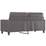 NNEVL 2-Seater Sofa Grey 140 cm Faux Leather