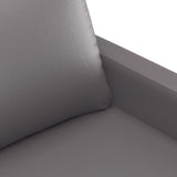 NNEVL 2-Seater Sofa Grey 140 cm Faux Leather