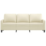 NNEVL 3-Seater Sofa Cream 180 cm Faux Leather