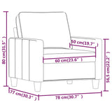 NNEVL Sofa Chair Black 60 cm Fabric