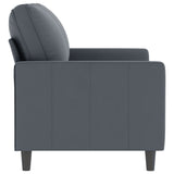 NNEVL 2-Seater Sofa Dark Grey 120 cm Velvet