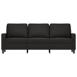 NNEVL 3-Seater Sofa Black 180 cm Velvet