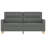 NNEVL 2-Seater Sofa Dark Grey 140 cm Fabric