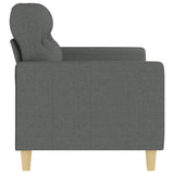 NNEVL 2-Seater Sofa Dark Grey 140 cm Fabric