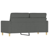NNEVL 2-Seater Sofa Dark Grey 140 cm Fabric