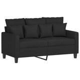 NNEVL 2-Seater Sofa Black 120 cm Fabric