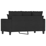 NNEVL 2-Seater Sofa Black 120 cm Fabric