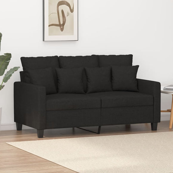 NNEVL 2-Seater Sofa Black 120 cm Fabric