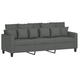 NNEVL 3-Seater Sofa Dark Grey 180 cm Fabric