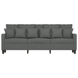 NNEVL 3-Seater Sofa Dark Grey 180 cm Fabric