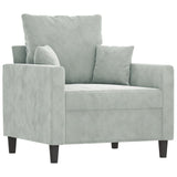 NNEVL Sofa Chair Light Grey 60 cm Velvet