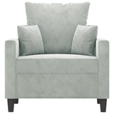 NNEVL Sofa Chair Light Grey 60 cm Velvet