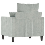 NNEVL Sofa Chair Light Grey 60 cm Velvet