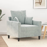 NNEVL Sofa Chair Light Grey 60 cm Velvet