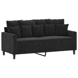 NNEVL 2-Seater Sofa Black 140 cm Velvet