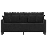 NNEVL 2-Seater Sofa Black 140 cm Velvet