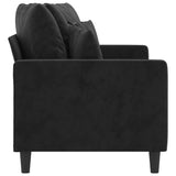 NNEVL 2-Seater Sofa Black 140 cm Velvet