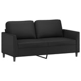 NNEVL 2-Seater Sofa Black 140 cm Faux Leather