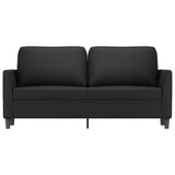 NNEVL 2-Seater Sofa Black 140 cm Faux Leather