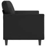 NNEVL 2-Seater Sofa Black 140 cm Faux Leather
