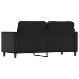 NNEVL 2-Seater Sofa Black 140 cm Faux Leather