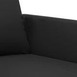 NNEVL 2-Seater Sofa Black 140 cm Faux Leather