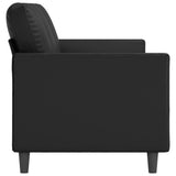 NNEVL 3-Seater Sofa Black 180 cm Faux Leather
