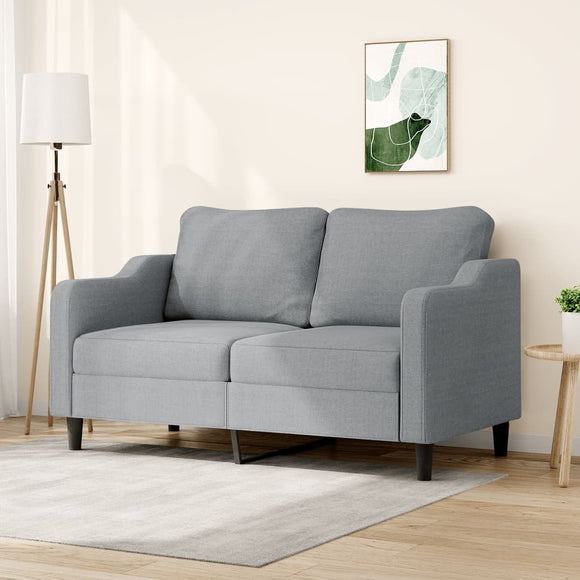 NNEVL 2-Seater Sofa Light Grey 140 cm Fabric