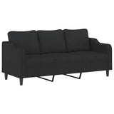 NNEVL 3-Seater Sofa Black 180 cm Fabric