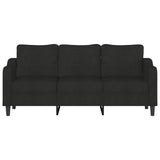 NNEVL 3-Seater Sofa Black 180 cm Fabric