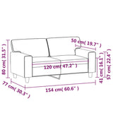 NNEVL 2-Seater Sofa Cappuccino 120 cm Faux Leather