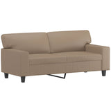 NNEVL 2-Seater Sofa Cappuccino 140 cm Faux Leather