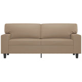 NNEVL 2-Seater Sofa Cappuccino 140 cm Faux Leather