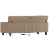 NNEVL 2-Seater Sofa Cappuccino 140 cm Faux Leather