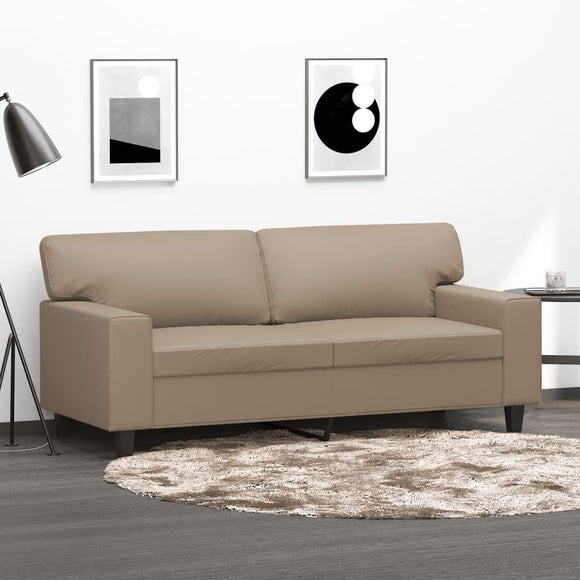 NNEVL 2-Seater Sofa Cappuccino 140 cm Faux Leather