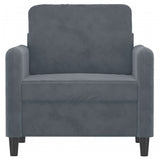NNEVL Sofa Chair Dark Grey 60 cm Velvet