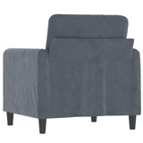 NNEVL Sofa Chair Dark Grey 60 cm Velvet