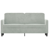 NNEVL 2-Seater Sofa Light Grey 140 cm Velvet