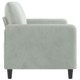 NNEVL 2-Seater Sofa Light Grey 140 cm Velvet