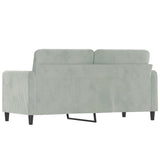 NNEVL 2-Seater Sofa Light Grey 140 cm Velvet