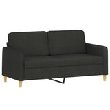 NNEVL 2-Seater Sofa Black 140 cm Fabric