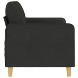 NNEVL 2-Seater Sofa Black 140 cm Fabric