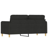 NNEVL 2-Seater Sofa Black 140 cm Fabric