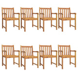 NNEVL Garden Chairs 8 pcs 56x55.5x90 cm Solid Wood Acacia