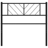 NNEVL Metal Headboard Black 90 cm