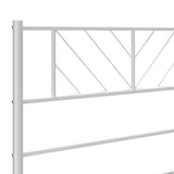 NNEVL Metal Headboard White 112x90 cm