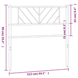 NNEVL Metal Headboard White 112x90 cm