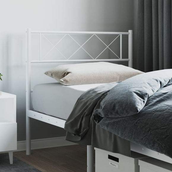 NNEVL Metal Headboard White 90 cm